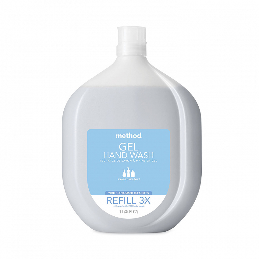 Gel Hand Wash Refill Tub, Sweet Water Scent, 34 oz, 4/Carton (378682)