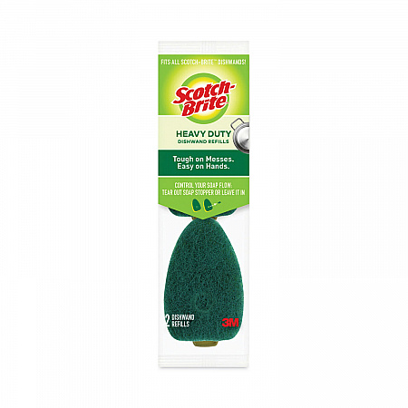 Soap-Dispensing Dishwand Sponge Refills, 2.9 x 2.2, Green, 2/Pack (4817RSC)