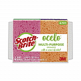 Vibrant Color Sponges, 4.7 x 3, 0.6" Thick, Assorted Colors, 4/Pack (7274FD)