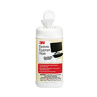 Electronic Equipment Cleaning Wipes, 1-Ply, 5.5 x 6.75, Unscented, White, 80/Canister (CL610)