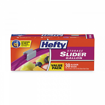 Slider Stand and Fill Food Storage Bags, Gallon, 10.56