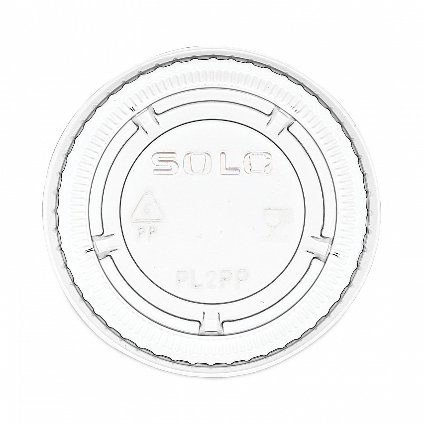 Portion/Souffle Cup Lids, Fits 1.5 oz to 2.5 oz Portion Containers, Plastic, Clear, 125/Sleeve, 20 Sleeves/Carton (PL2PP)
