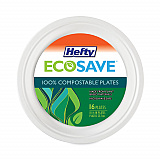 ECOSAVE Tableware, Plate, Sugarcane, 6.75" dia, White, 30/Pack (D77300PK)