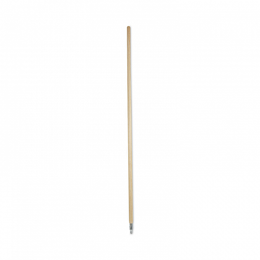 Metal Tip Threaded Hardwood Broom Handle, 1.13" dia x 60", Natural (138)