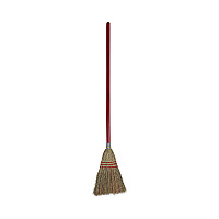 Corn Fiber Lobby/Toy Broom, Corn Fiber Bristles, 39" Overall Length, Red (951TEA)