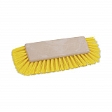 Dual-Surface Scrub Brush, Yellow Polypropylene Bristles, 10" Brush, Plastic Handle (3410)