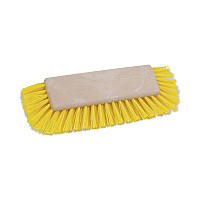 Dual-Surface Scrub Brush, Yellow Polypropylene Bristles, 10" Brush, Plastic Handle (3410)