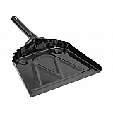 Metal Dust Pan, 12 x 14, 5" Handle, 20-Gauge Steel, Black (04212EA)