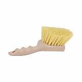 Utility Brush, Cream Polypropylene Bristles, 5.5" Brush, 3" Tan Plastic Handle (4308)
