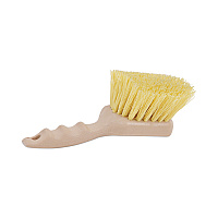 Utility Brush, Cream Polypropylene Bristles, 5.5" Brush, 3" Tan Plastic Handle (4308)