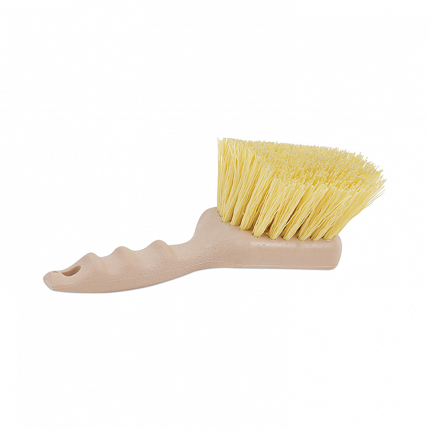 Utility Brush, Cream Polypropylene Bristles, 5.5" Brush, 3" Tan Plastic Handle (4308)