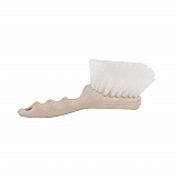 Utility Brush, Cream Nylon Bristles, 5.5" Brush, 3.5" Tan Plastic Handle (4408)