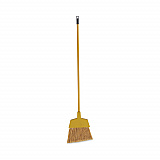 Corn Fiber Angled-Head Lobby Brooms, 55" Length, Yellow, 12/Carton (BRMAXIL)