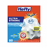 Ultra Strong Scented Tall Kitchen Bags, Drawstring, 13 gal, Clean Burst, 24.75" x 24.88", White, 80 Bags/Box, 3 Boxes/Carton (E88356CT)
