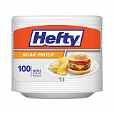 Soak Proof Tableware, Plate, Foam, 8.88" dia, White, 100/Pack, 6 Packs/Carton (D28100CT)
