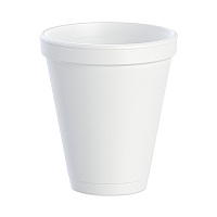 Foam Drink Cups, 12 oz, Squat, White, 1,000/Carton (12J16)