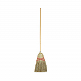 Parlor Broom, Yucca/Corn Fiber Bristles, 55.5" Overall Length, Natural (926YEA)