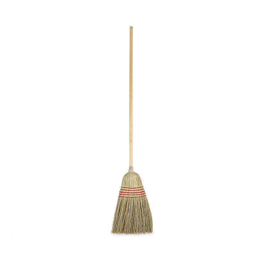 Parlor Broom, Yucca/Corn Fiber Bristles, 55.5" Overall Length, Natural (926YEA)