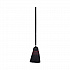 Flagged Tip Poly Bristle Janitor Brooms, 10 x 58.5, Wood Handle, Natural/Black, 12/Carton (930BP)
