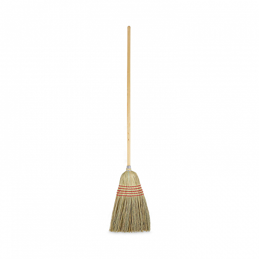 Parlor Broom, Yucca/Corn Fiber Bristles, 56" Overall Length, Natural, 12/Carton (926YCT)