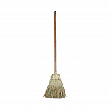 Corn/Fiber Brooms, Corn/Synthetic Fiber Bristles, 60" Overall Length, Gray/Natural, 6/Carton (BR10002)