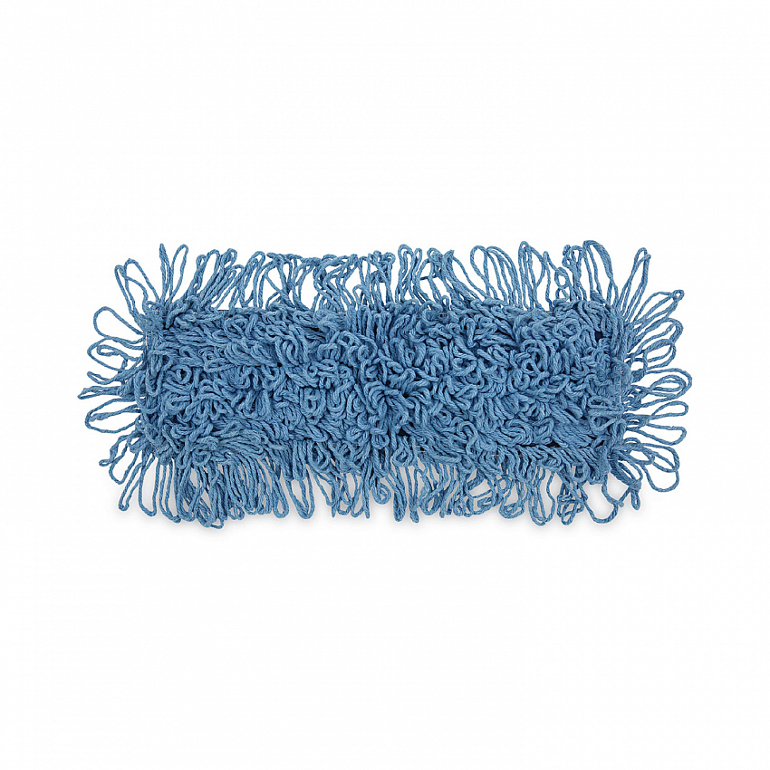 Dust Mop Head, Looped-End, Cotton/Synthetic Fibers, 18 x 5, Blue (1118)