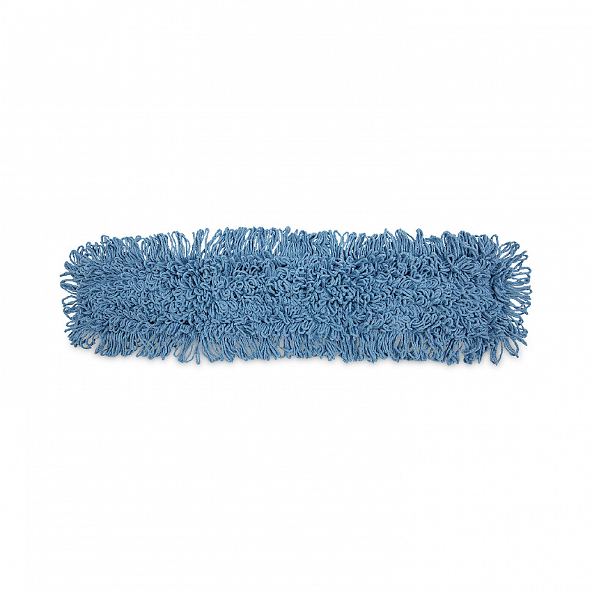 Dust Mop Head, Cotton/Synthetic Blend, 36 x 5, Looped-End, Blue (1136)