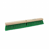 Floor Broom Head, 3" Green Flagged Recycled PET Plastic Bristles, 24" Brush (20724)