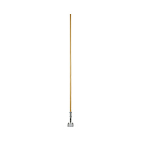 Clip-On Dust Mop Handle, Lacquered Wood, Swivel Head, 1" dia x 60", Natural (1490)