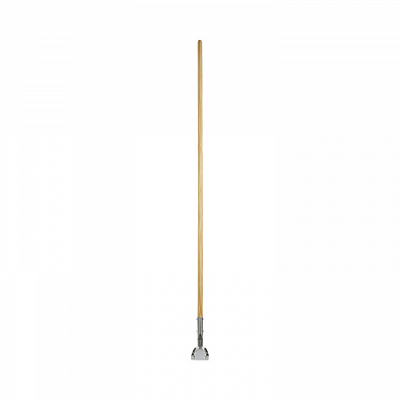 Clip-On Dust Mop Handle, Lacquered Wood, Swivel Head, 1