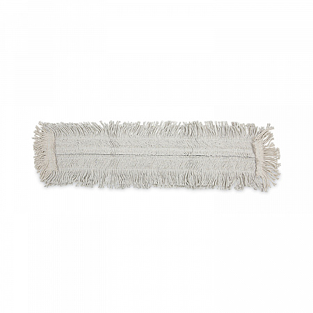 Disposable Dust Mop Head w/Sewn Center Fringe, Cotton/Synthetic, 36 x 5, White (1636)