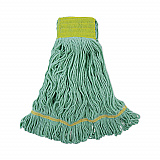 EcoMop Looped-End Mop Head, Recycled Fibers, Large Size, Green, 12/Carton (1200LCT)
