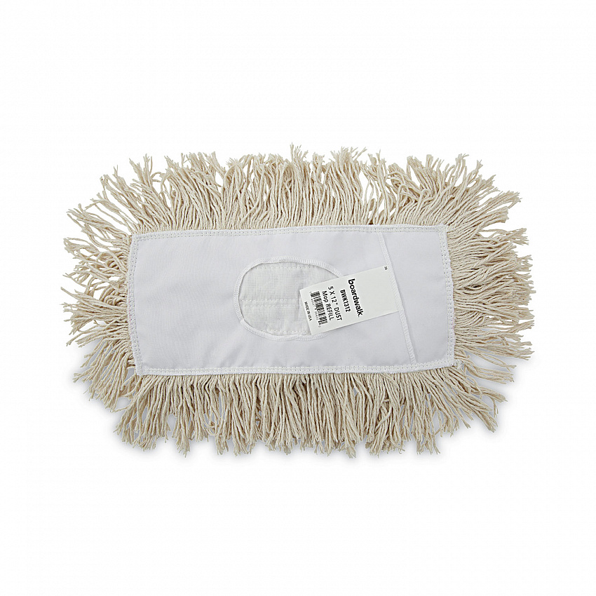 Industrial Dust Mop Head, Cotton, 12 x 5, White (1312)