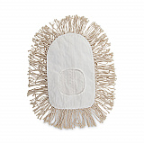 Wedge Dust Mop Head, Cotton, 17.5 x 13.5, White (1491)