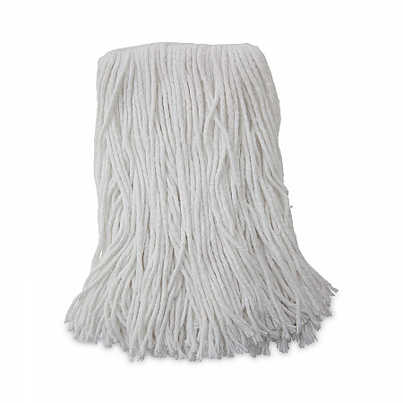 Mop Head, Value Standard Head, Rayon Fiber, Cut-End, #16, White, 12/Carton (2016R)