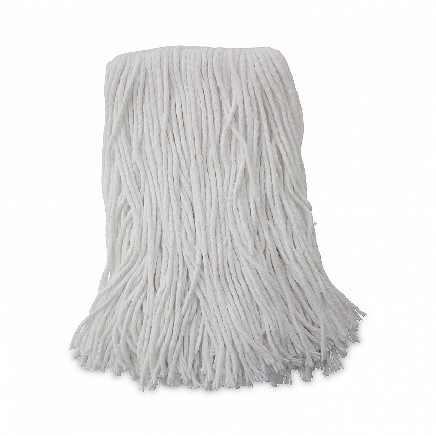 Mop Head, Value Standard Head, Rayon Fiber, Cut-End, #16, White, 12/Carton (2016R)