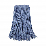 Mop Head, Standard Head, Cotton/Synthetic Fiber, Cut-End, #24, Blue, 12/Carton (2024B)