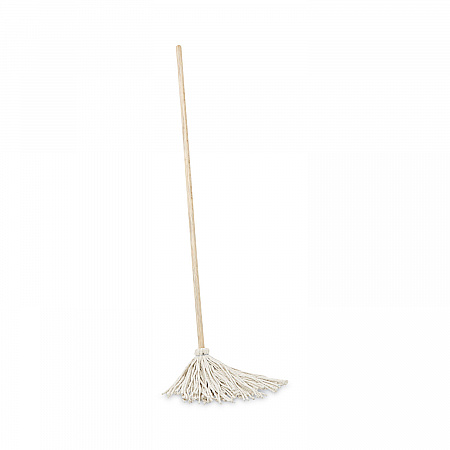 Handle/Deck Mops, #12 White Cotton Head, 48