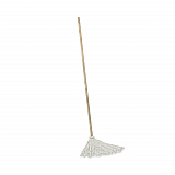 Handle/Deck Mops, #12 White Rayon Head, 48" Natural Wood Handle, 6/Pack (112R)