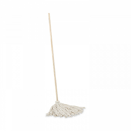 Handle/Deck Mops, #16 White Cotton Head, 48