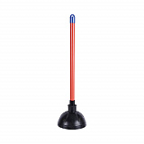 Toilet Plunger, 18" Plastic Handle, 5.63" dia, Red/Black, 6/Carton (09201)
