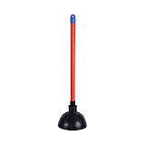 Toilet Plunger, 18" Plastic Handle, 5.63" dia, Red/Black (09201EA)