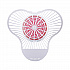 Urinal Screen with Para Deodorizer Block, Cherry Scent, Red/White, 3 oz, 12/Box (PBS)
