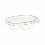 EarthChoice Recycled PET Hinged Container, 8 oz, 4.92 x 5.87 x 1.32, Clear, Plastic, 200/Carton (0CA910080000)