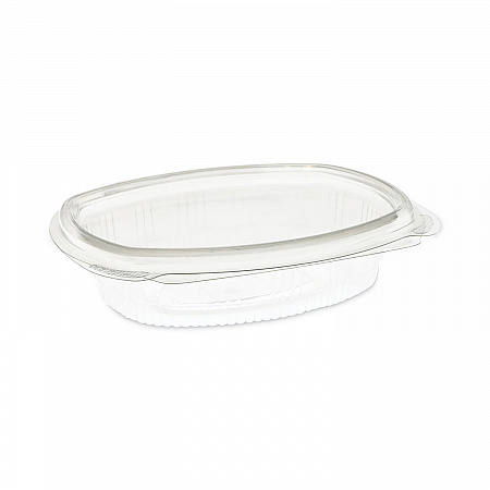 EarthChoice Recycled PET Hinged Container, 8 oz, 4.92 x 5.87 x 1.32, Clear, Plastic, 200/Carton (0CA910080000)