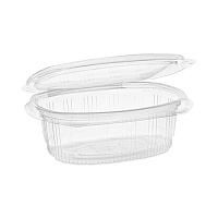 EarthChoice Recycled PET Hinged Container, 16 oz, 4.92 x 5.87 x 2.48, Clear, Plastic, 200/Carton (0CA910160000)