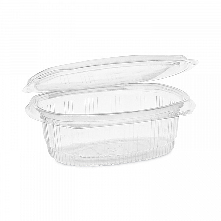 EarthChoice Recycled PET Hinged Container, 16 oz, 4.92 x 5.87 x 2.48, Clear, Plastic, 200/Carton (0CA910160000)