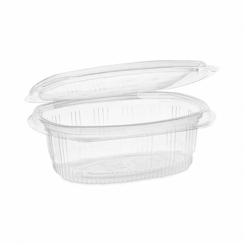 EarthChoice Recycled PET Hinged Container, 16 oz, 4.92 x 5.87 x 2.48, Clear, Plastic, 200/Carton (0CA910160000)