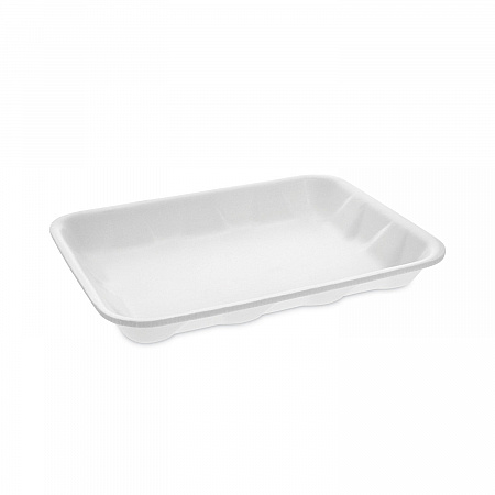 Meat Tray, #4D, 9.5 x 7 x 1.25, White, Foam, 500/Carton (0TF104D10000)