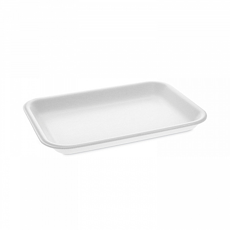 Supermarket Tray, #2, 8.2 x 5.7 x 0.91, White, Foam ,500/Carton (0TF100200000)